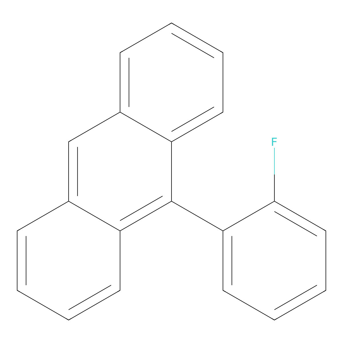 9-(2-Fluorophenyl)anthracene molecular structure, CAS 737-24-6