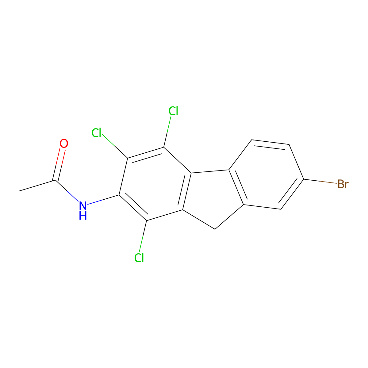 Acetamide,3,4-trichlorofluoren-2-yl)- molecular structure, CAS 737-32-6