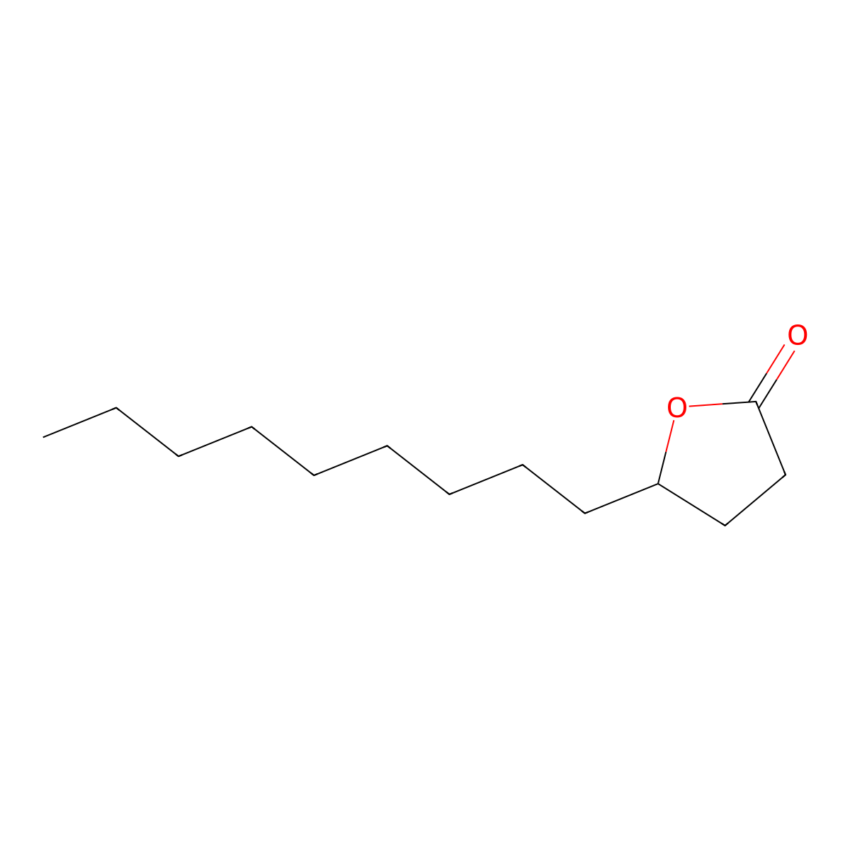 2(3H)-Furanone, dihydro-5-nonyl- molecular structure, CAS 7370-36-7