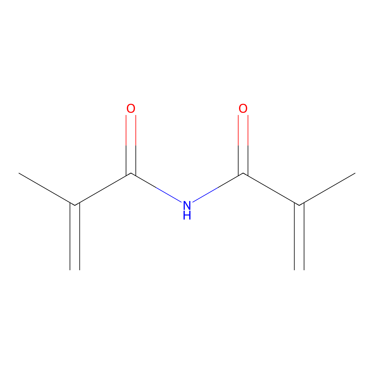 N-(2-Methyl-1-oxoallyl)methacrylamide molecular structure, CAS 7370-82-3