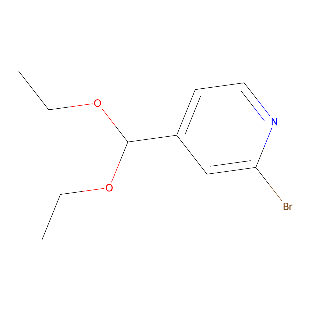 2-Bromo-4-(diethoxymethyl)pyridine molecular structure, CAS 737000-79-2