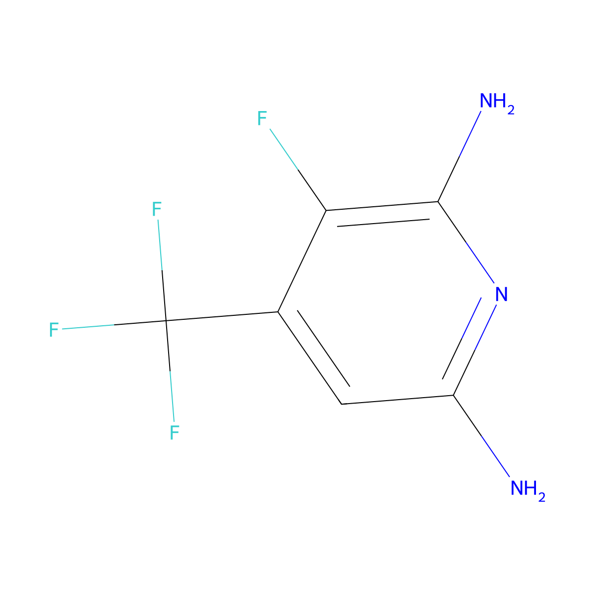 2,6-Diamino-3-fluoro-4-(trifluoromethyl)pyridine molecular structure, CAS 737000-87-2