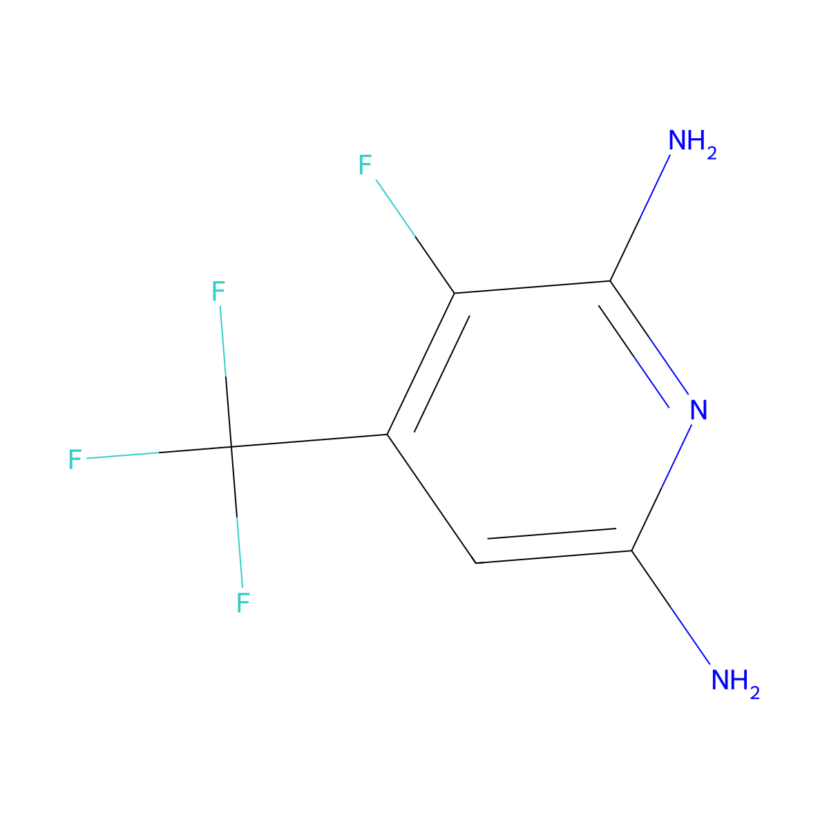 2,6-Diamino-3-fluoro-4-(trifluoromethyl)pyridine molecular structure, CAS 737000-87-2
