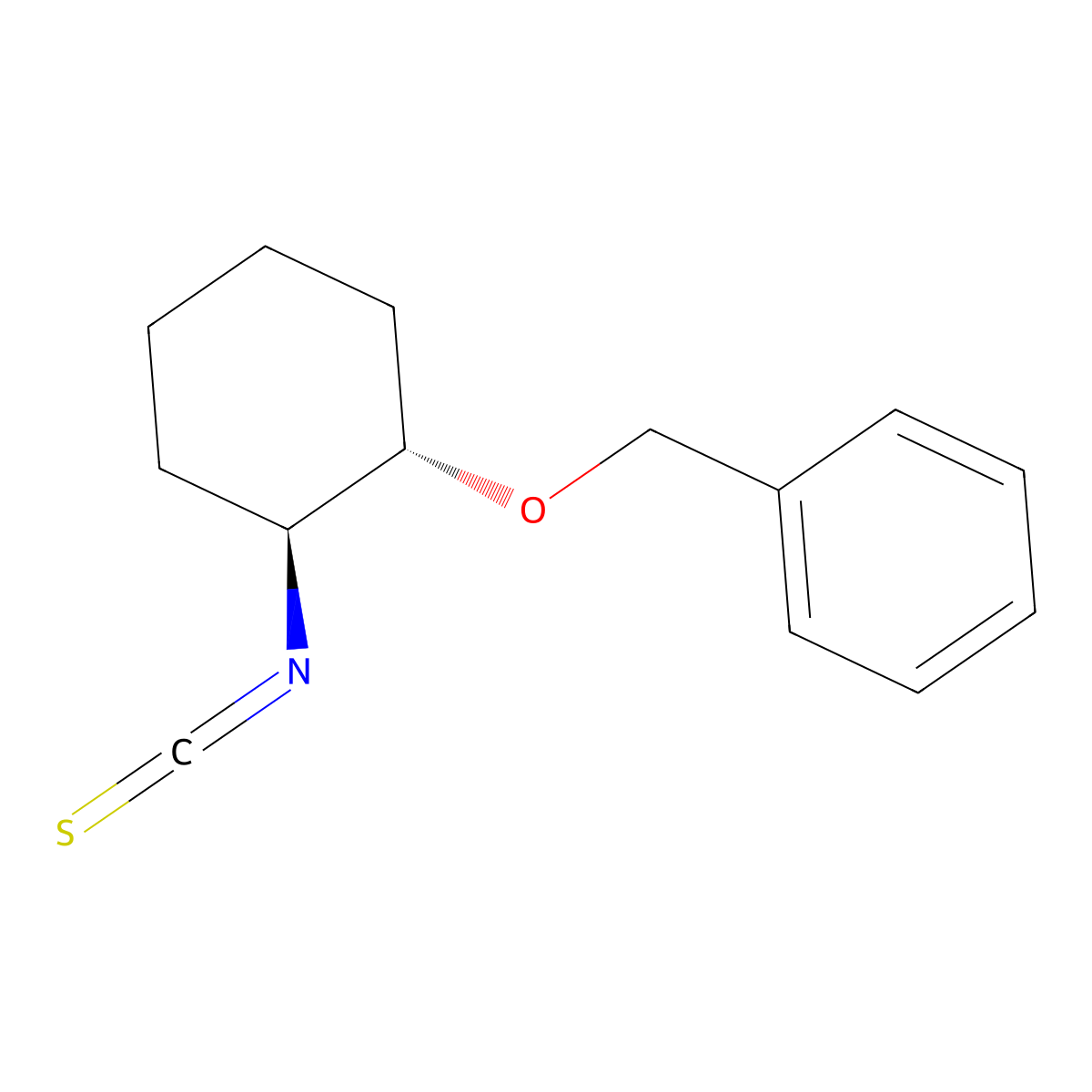 (1S,2S)-(+)-2-Benzyloxycyclohexyl isothiocyanate molecular structure, CAS 737000-89-4