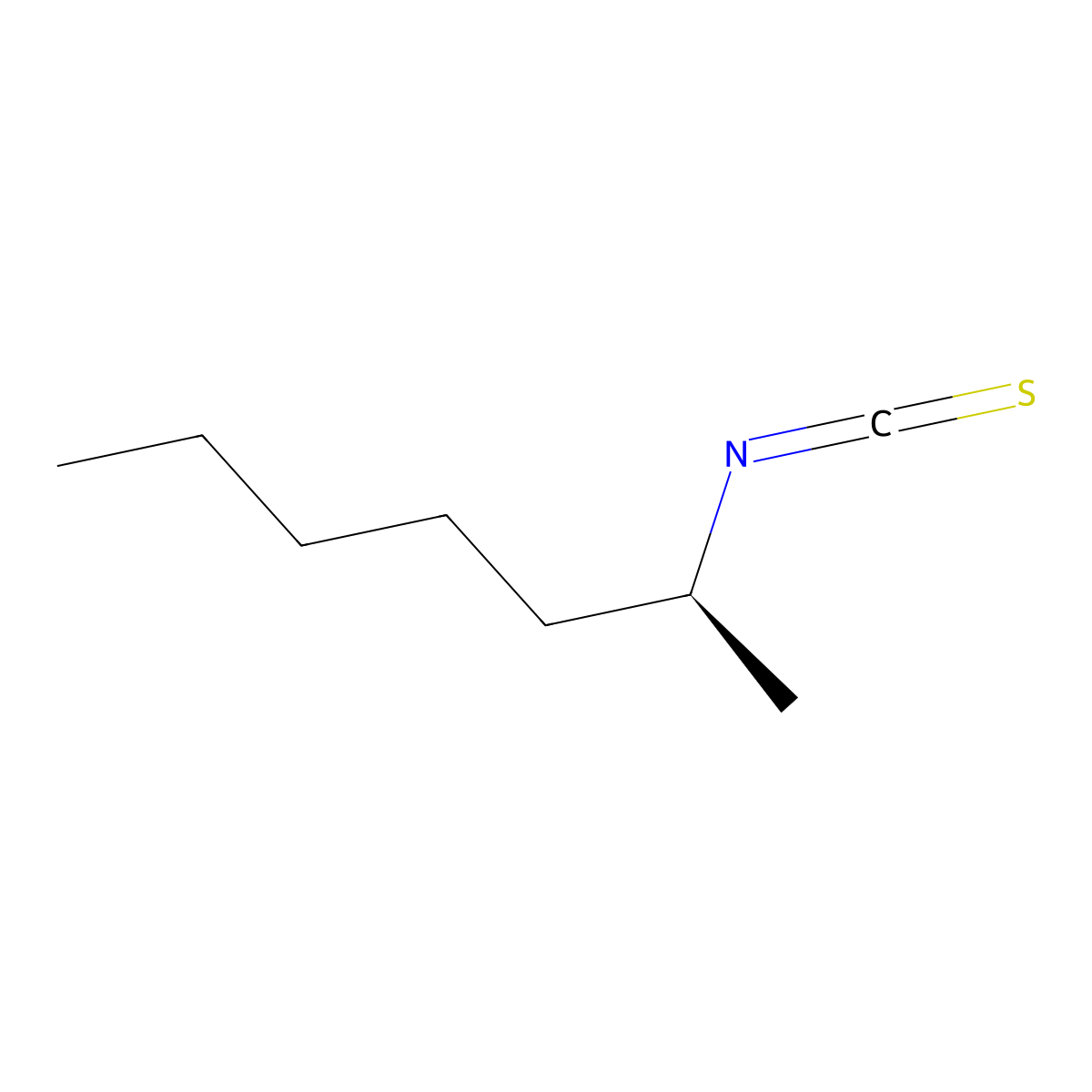 (S)-(+)-2-Heptyl isothiocyanate molecular structure, CAS 737000-94-1
