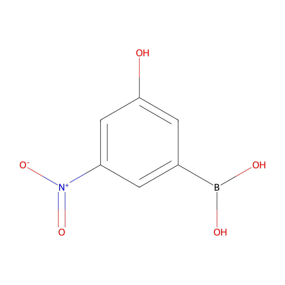 3-Hydroxy-5-nitrophenylboronic acid molecular structure, CAS 737001-07-9