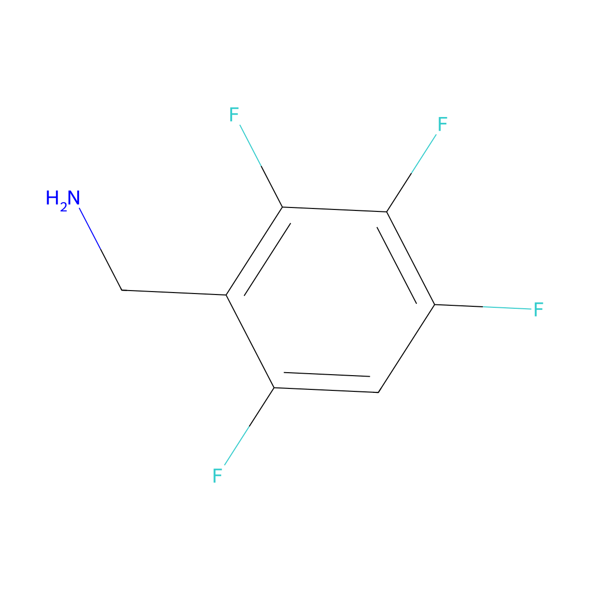 (2,3,4,6-Tetrafluorophenyl)methanamine molecular structure, CAS 737001-11-5