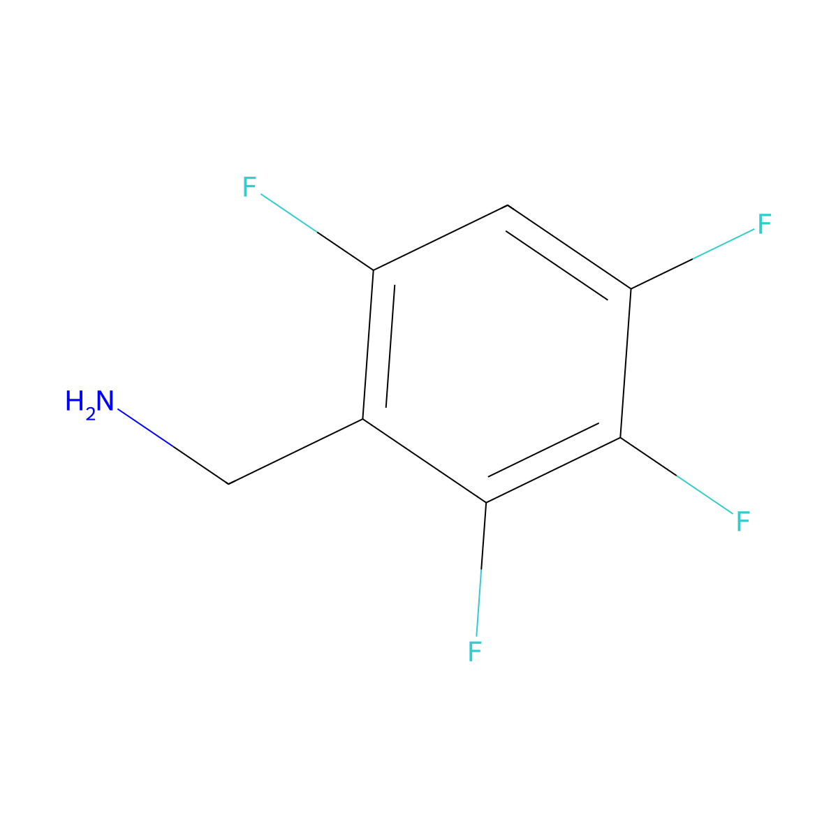 (2,3,4,6-Tetrafluorophenyl)methanamine molecular structure, CAS 737001-11-5