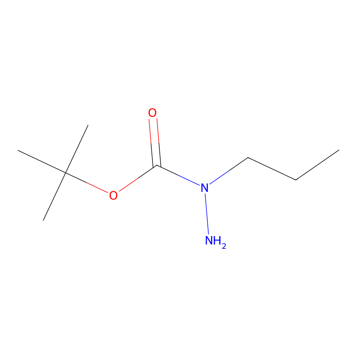 N-propyl(tert-butoxy)carbohydrazide molecular structure, CAS 737001-67-1