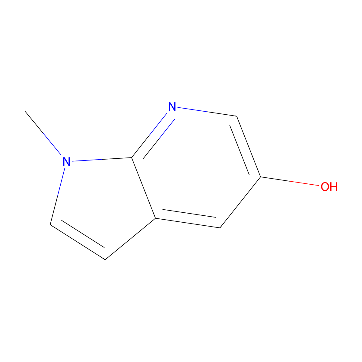 1-Methyl-1H-pyrrolo[2,3-b]pyridin-5-ol molecular structure, CAS 737003-45-1