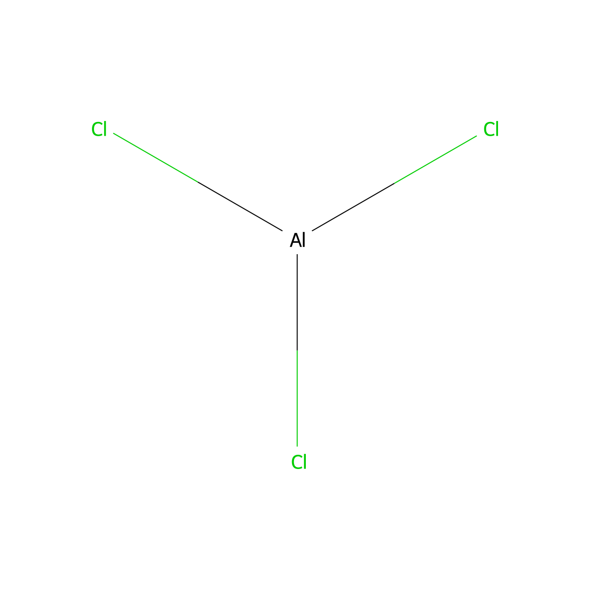 Aluminum Chloride molecular structure, CAS 7371-55-3