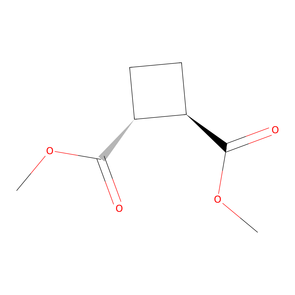 Dimethyl (1R,2R)-cyclobutane-1,2-dicarboxylate molecular structure, CAS 7371-67-7