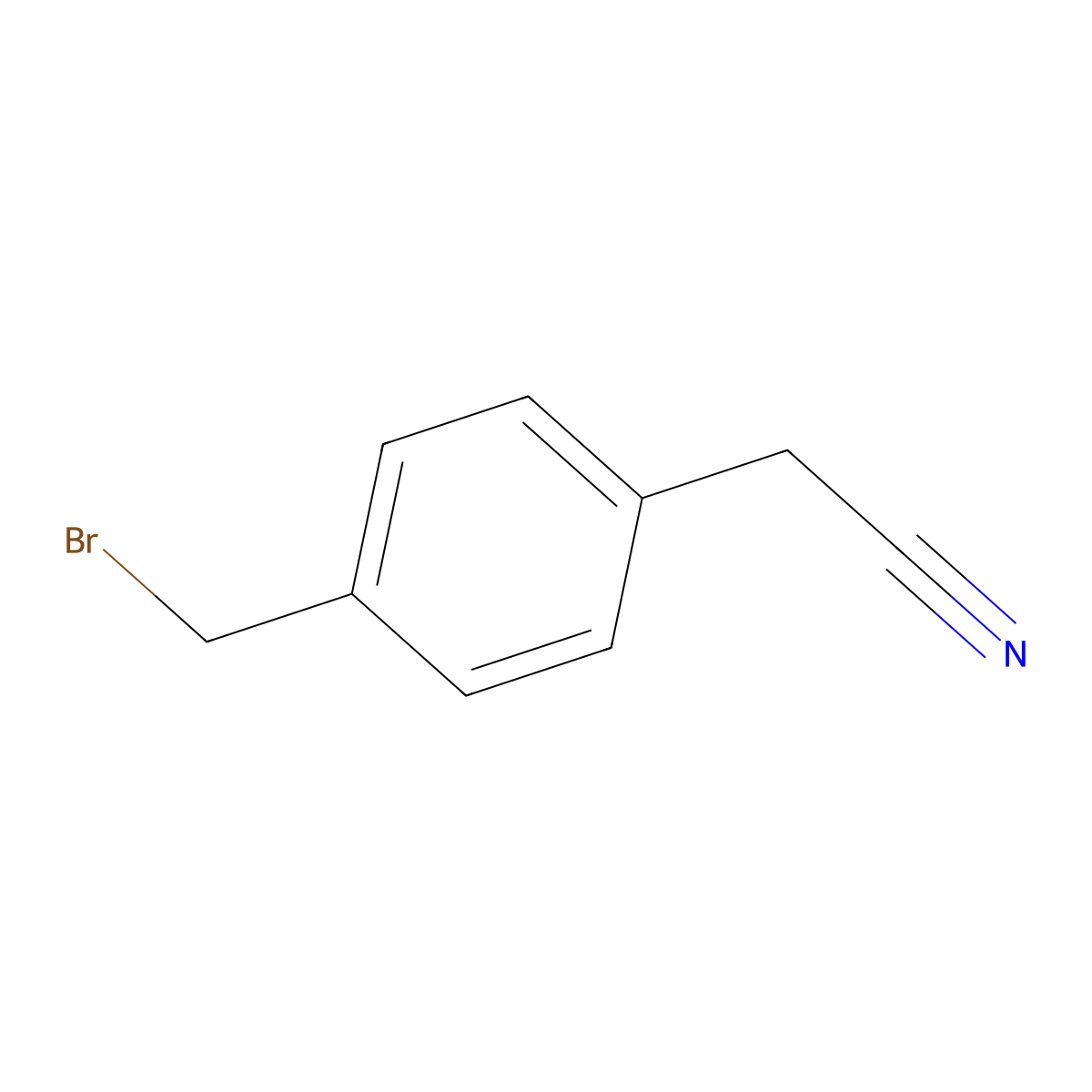 2-(4-(Bromomethyl)phenyl)acetonitrile molecular structure, CAS 7371-94-0