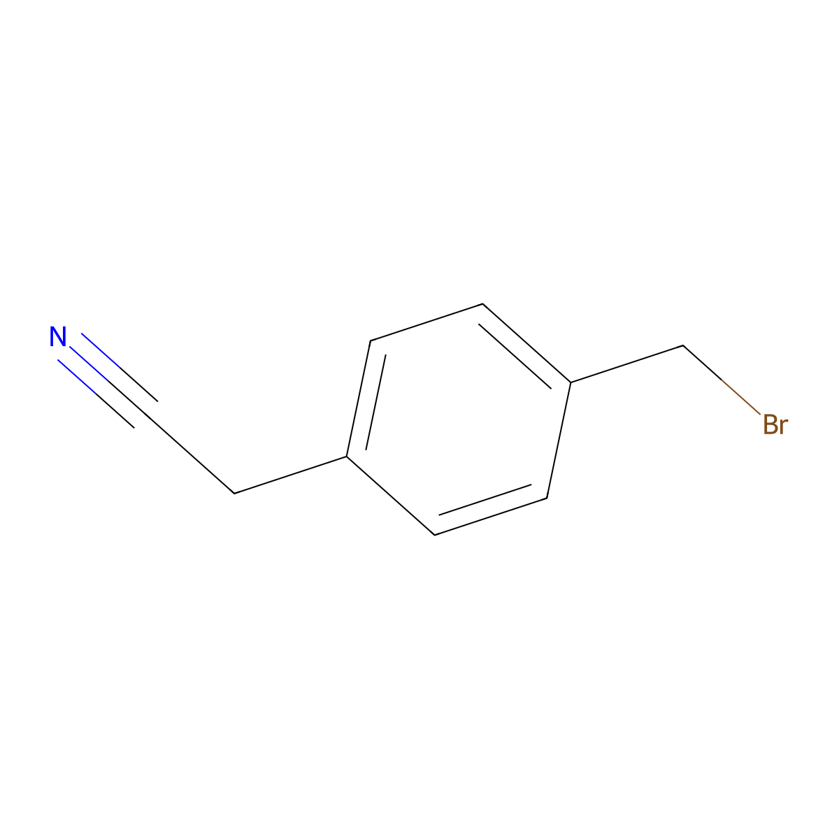 2-(4-(Bromomethyl)phenyl)acetonitrile molecular structure, CAS 7371-94-0