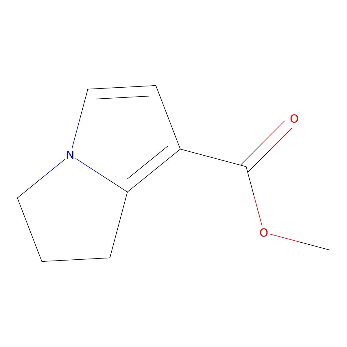 Methyl 2,3-dihydro-1H-pyrrolizine-7-carboxylate molecular structure, CAS 73710-74-4