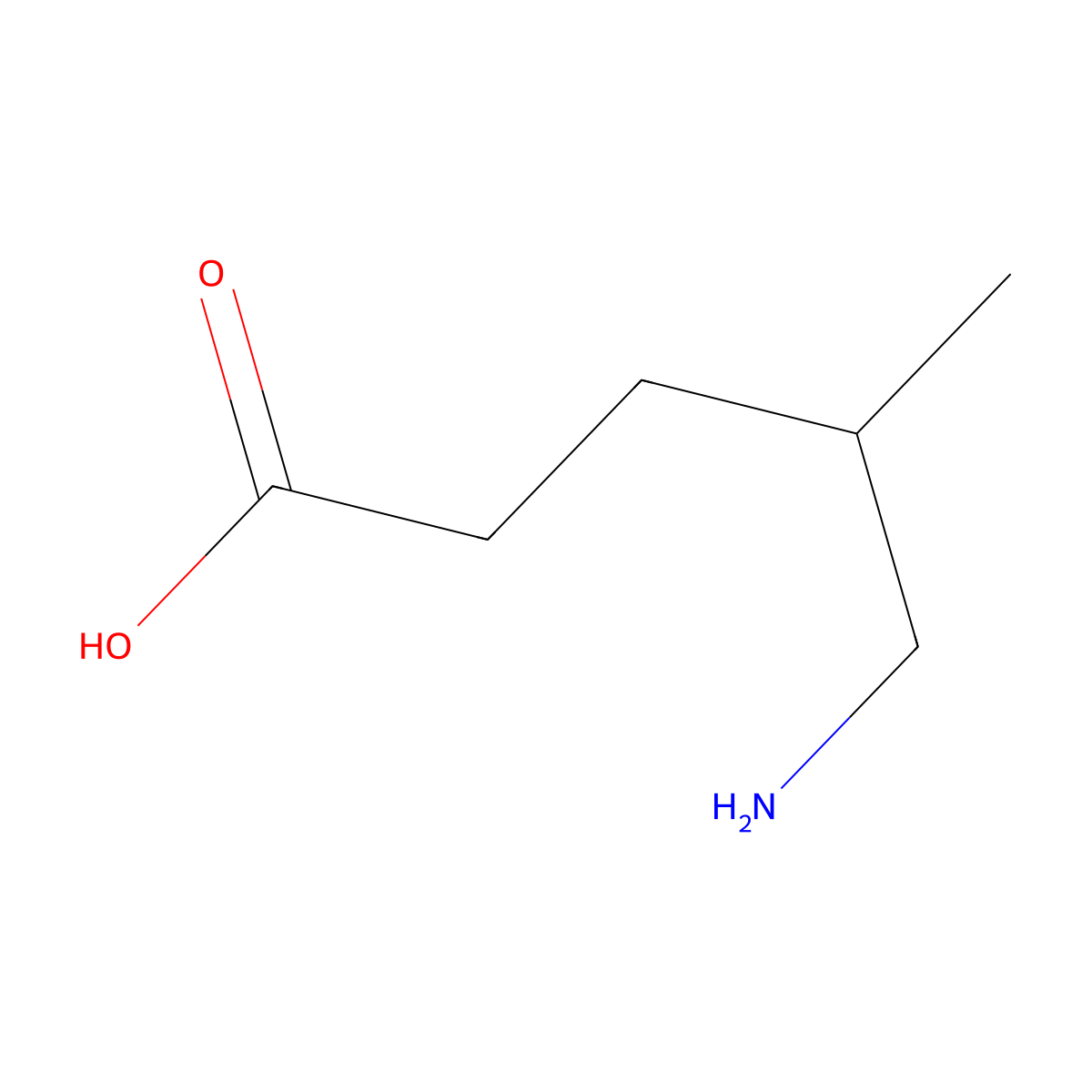5-Amino-4-methylpentanoic acid molecular structure, CAS 73711-23-6