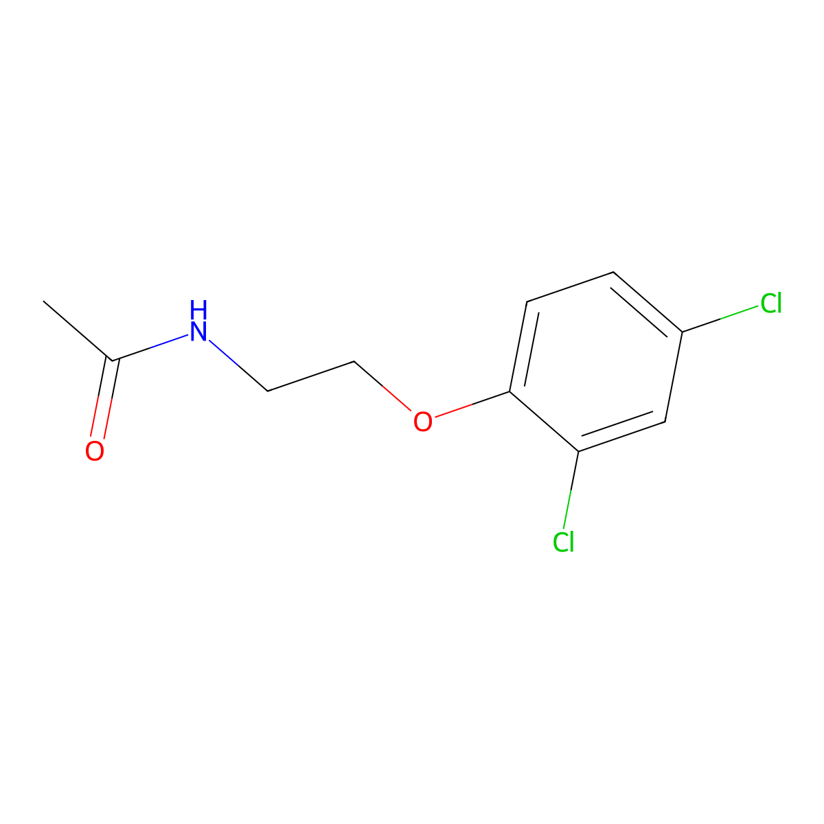 N-[2-(2,4-Dichlorophenoxy)ethyl]acetamide molecular structure, CAS 73711-33-8