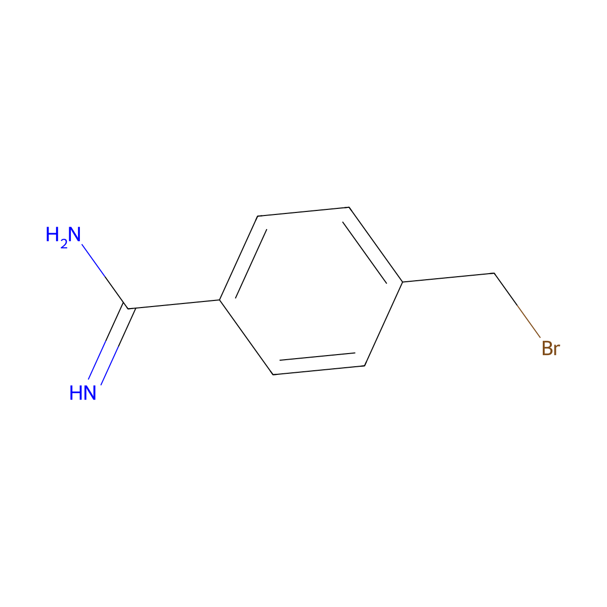 4-(Bromomethyl)benzamidine molecular structure, CAS 73711-48-5
