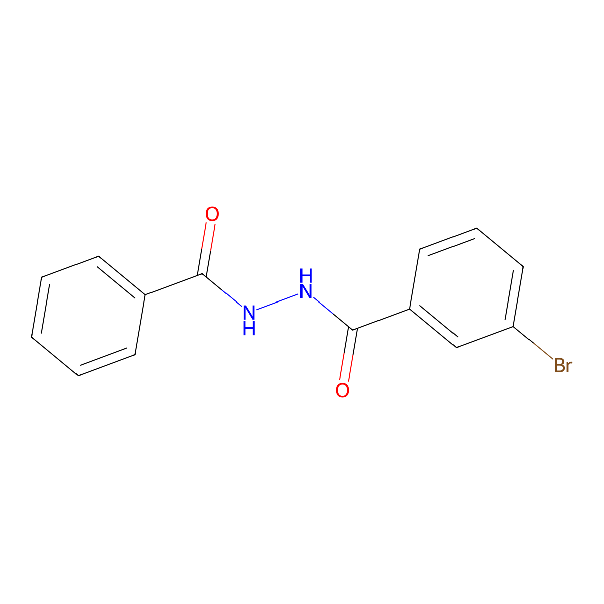 Benzoic acid, m-bromo-, benzoylhydrazide molecular structure, CAS 73713-56-1