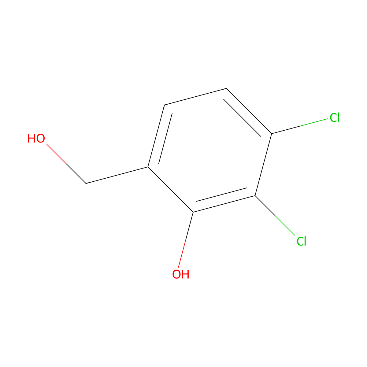 2,3-Dichloro-6-(hydroxymethyl)phenol molecular structure, CAS 73713-96-9