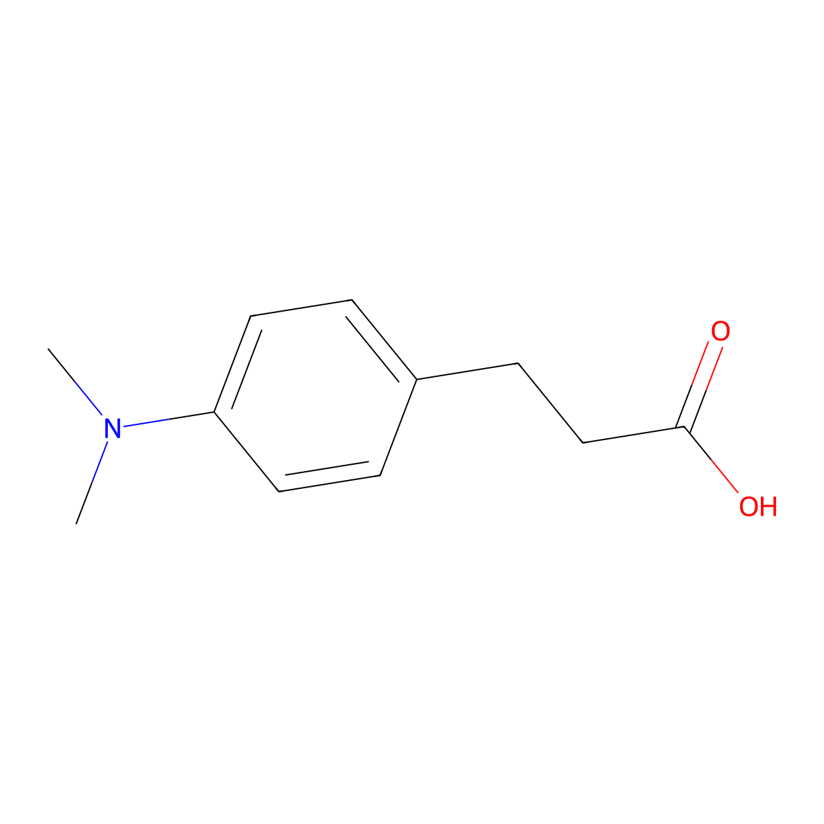 3-(4-(Dimethylamino)phenyl)propanoic acid molecular structure, CAS 73718-09-9