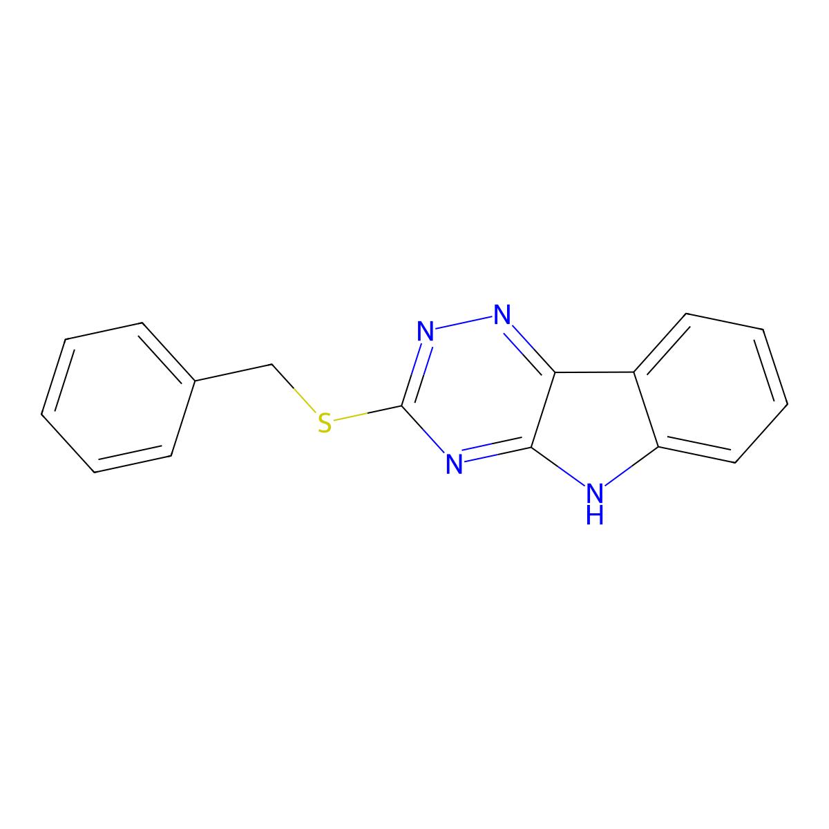 3-(benzylsulfanyl)-5H-[1,2,4]triazino[5,6-b]indole molecular structure, CAS 73718-26-0