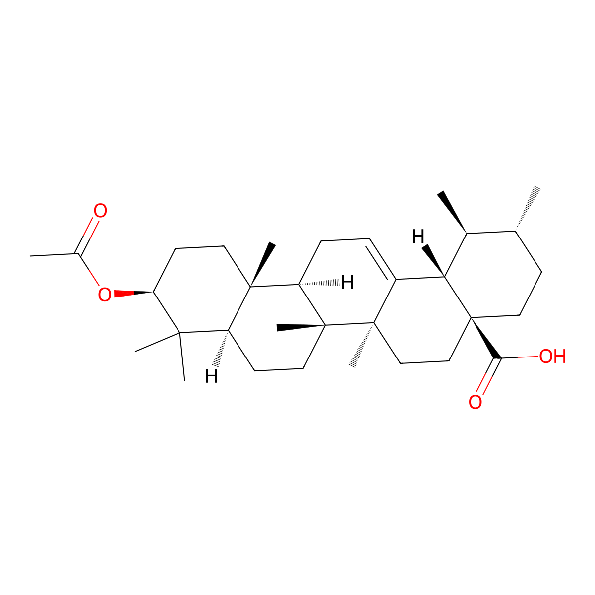 O-Acetylursolic Acid molecular structure, CAS 7372-30-7