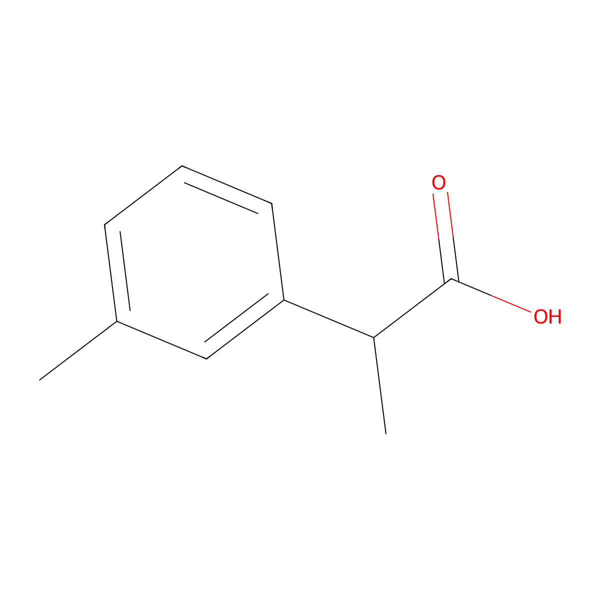 2-(3-Methylphenyl)propanoic acid molecular structure, CAS 73721-06-9
