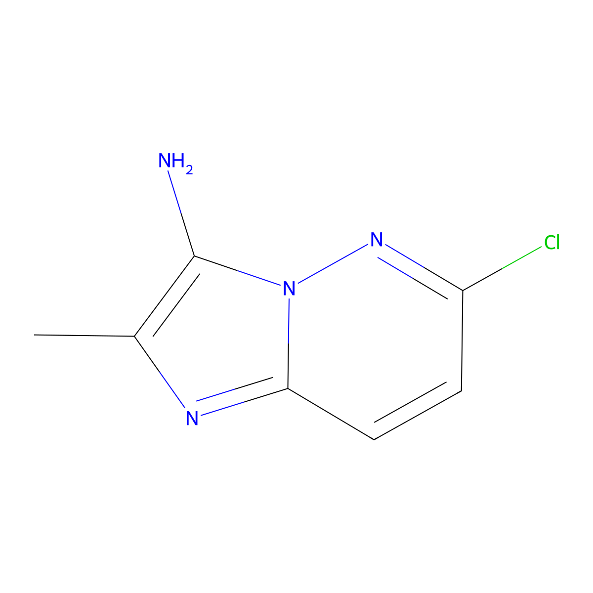 6-Chloro-2-methylimidazo[1,2-b]pyridazin-3-amine molecular structure, CAS 73721-29-6