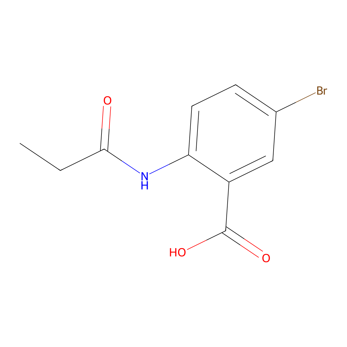 5-Bromo-2-(propanoylamino)benzoic acid molecular structure, CAS 73721-74-1
