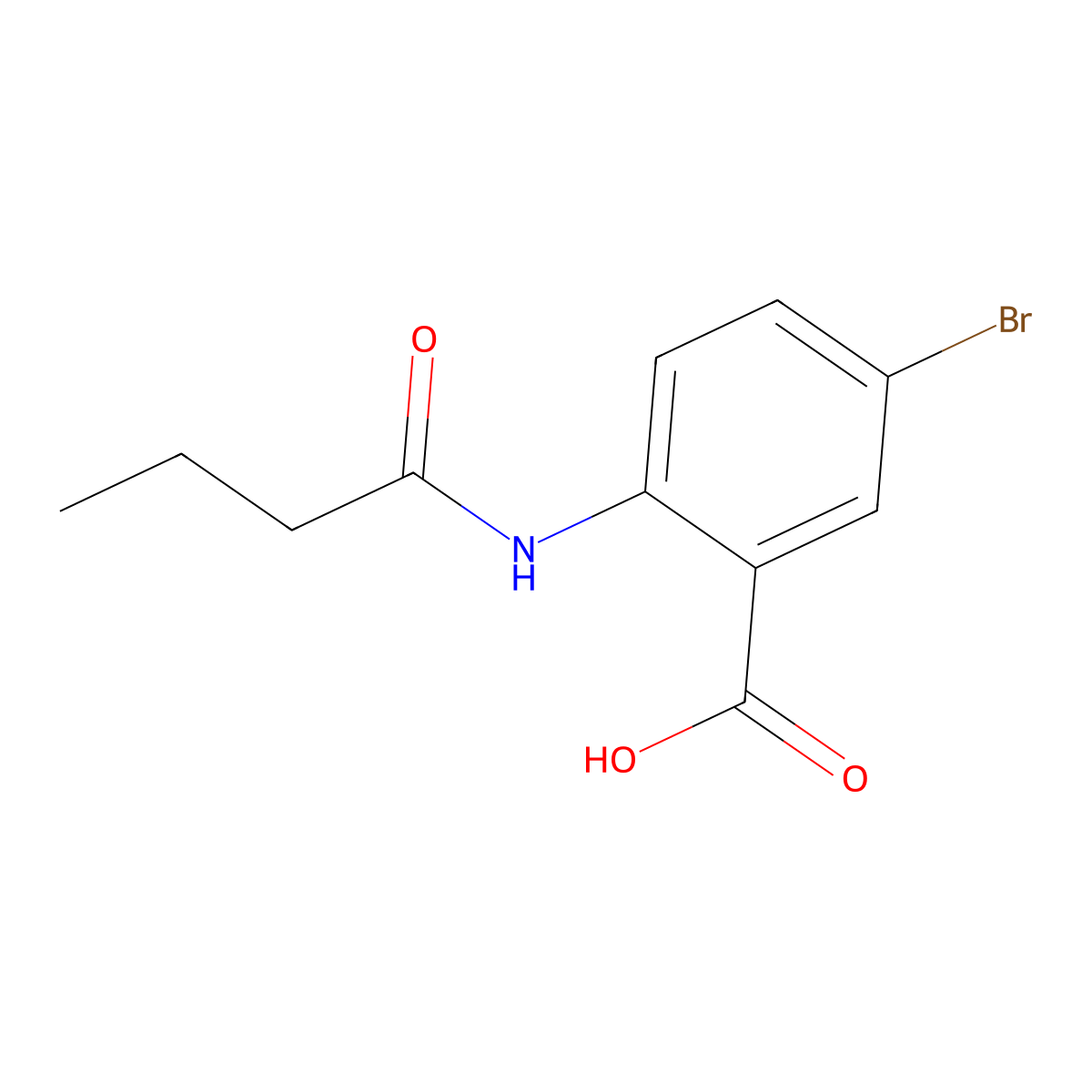 5-Bromo-2-butyramidobenzoic acid molecular structure, CAS 73721-76-3