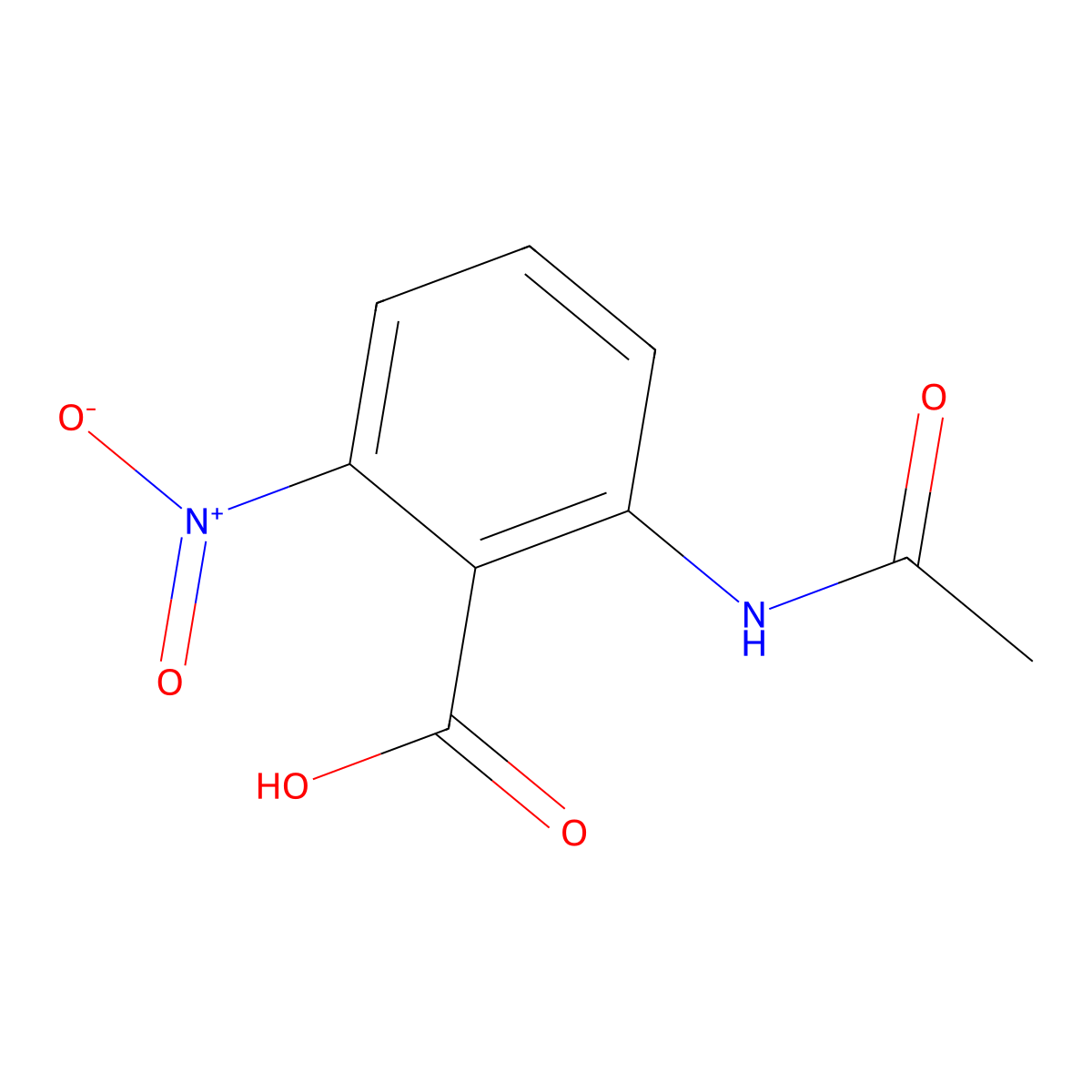 2-Acetamido-6-nitrobenzoic Acid molecular structure, CAS 73721-78-5