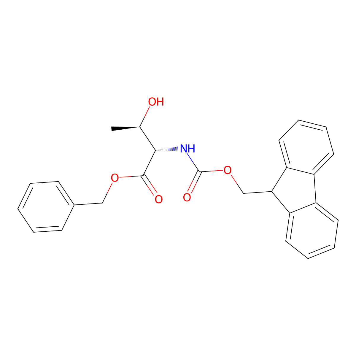 (2S,3R)-Benzyl 2-((((9H-fluoren-9-yl)methoxy)carbonyl)amino)-3-hydroxybutanoate molecular structure, CAS 73724-48-8