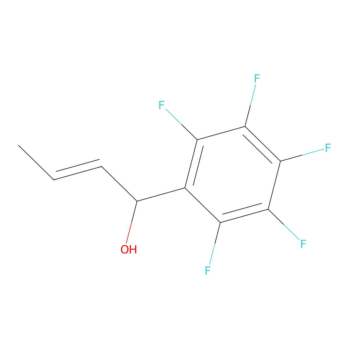 (E)-1-(perfluorophenyl)but-2-en-1-ol molecular structure, CAS 73727-06-7