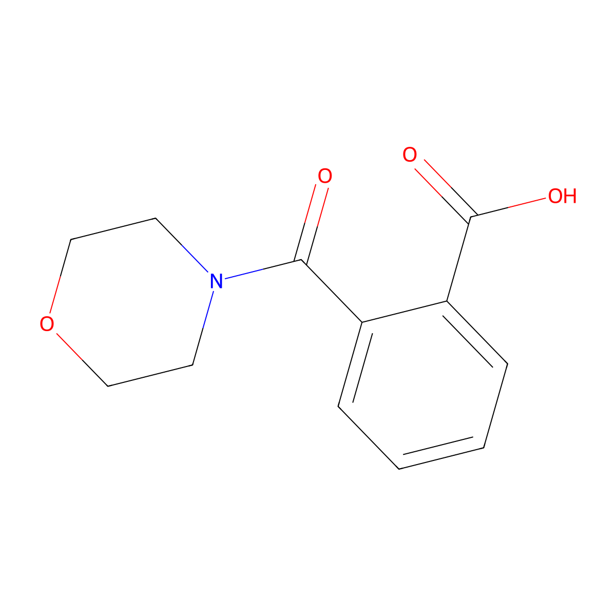 Benzoic acid, o-(morpholinocarbonyl)- molecular structure, CAS 73728-40-2