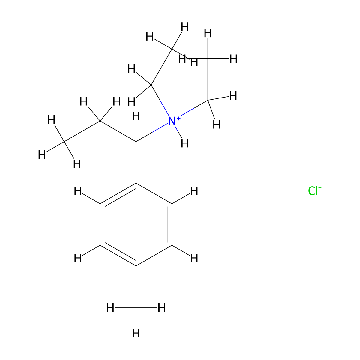 Benzylamine, p-methyl-alpha,N,N-triethyl-, hydrochloride molecular structure, CAS 73728-69-5