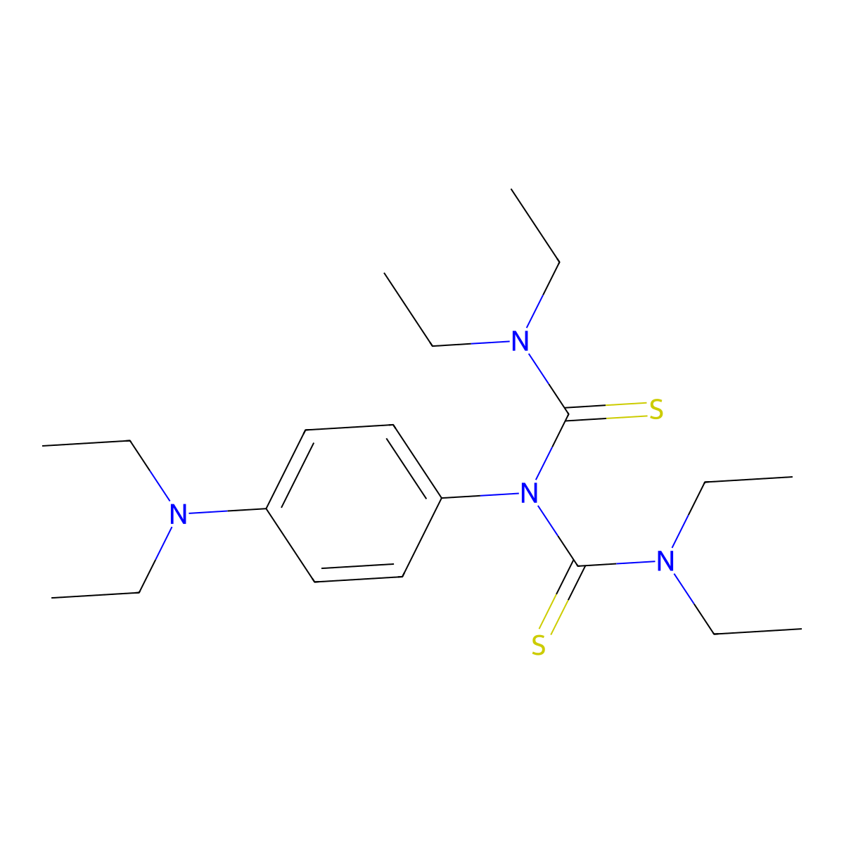 Biuret, 3-(p-diethylaminophenyl)-2,4-dithio-1,1,5,5-tetraethyl- molecular structure, CAS 73728-83-3