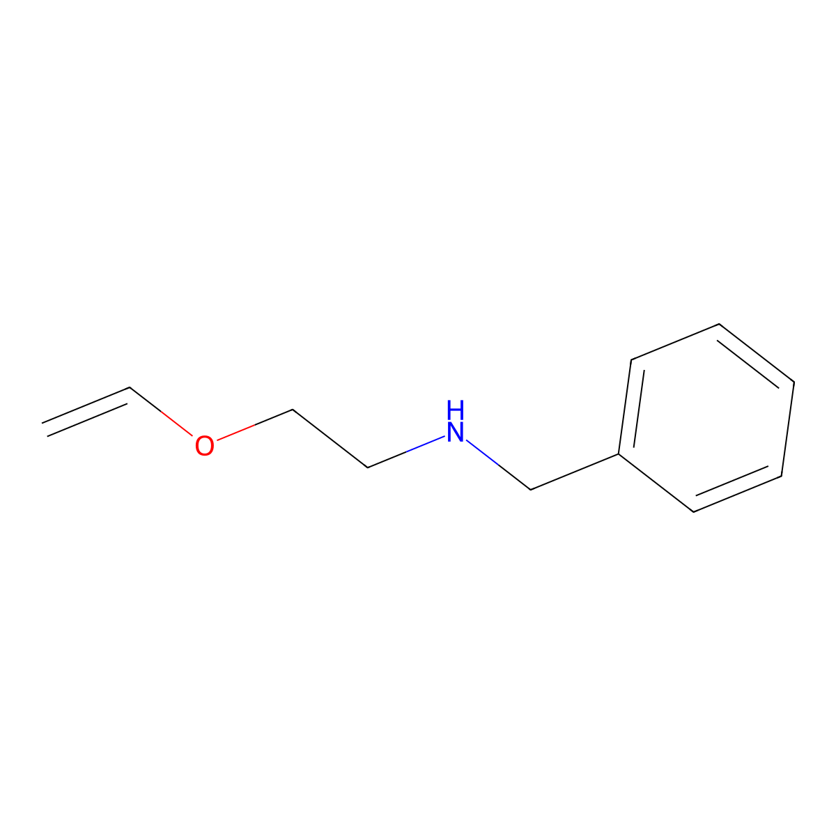 Benzyl-(2-vinyloxy-ethyl)-amine molecular structure, CAS 73731-97-2