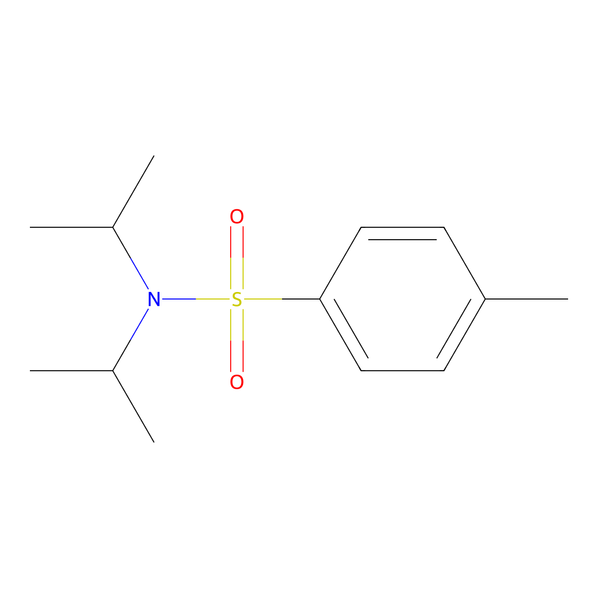 4-methyl-N,N-di(propan-2-yl)benzenesulfonamide molecular structure, CAS 73732-23-7