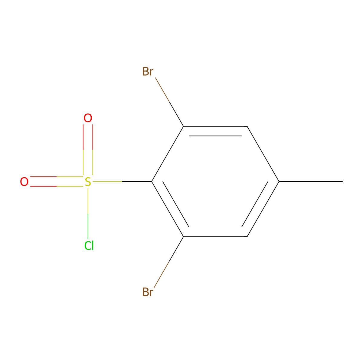 2,6-Dibromo-4-methylbenzene-1-sulfonyl chloride molecular structure, CAS 73732-31-7