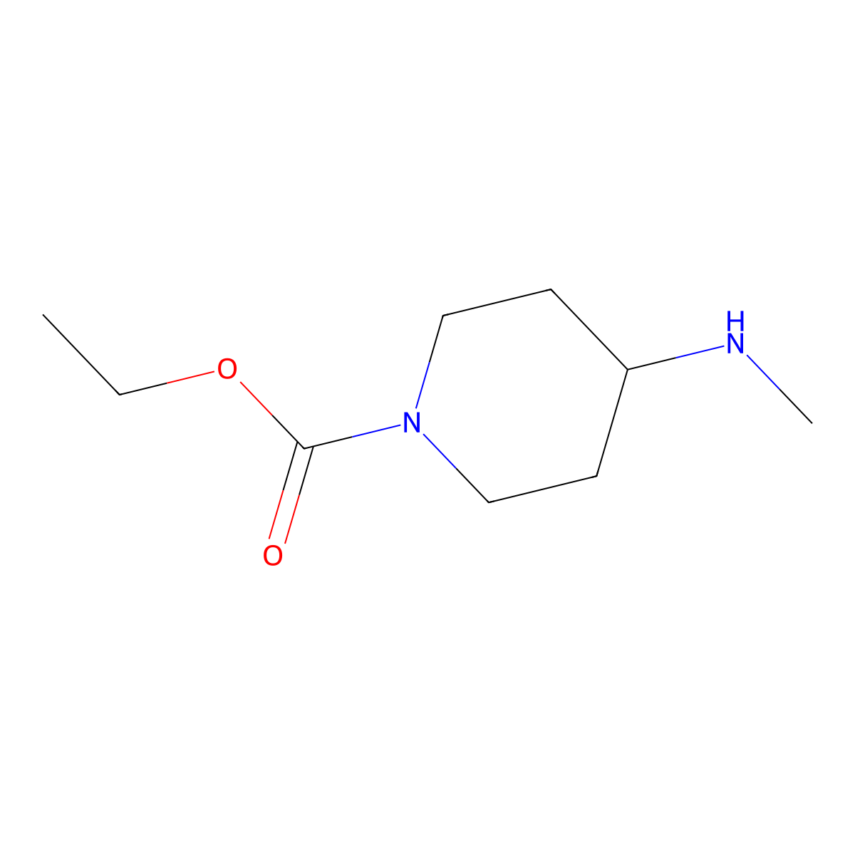 1-Piperidinecarboxylic acid, 4-(methylamino)-, ethyl ester molecular structure, CAS 73733-69-4