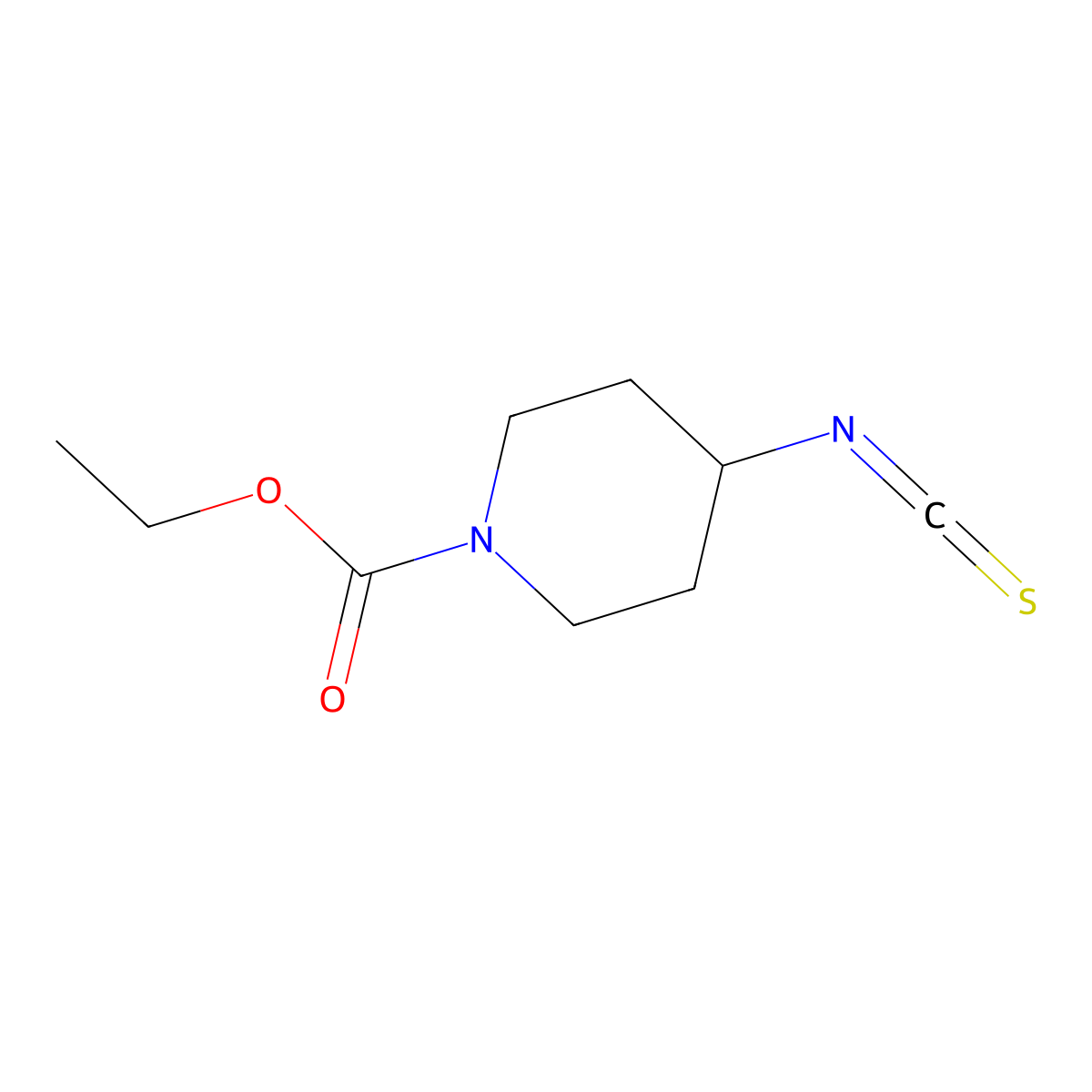 Ethyl 4-isothiocyanatopiperidine-1-carboxylate molecular structure, CAS 73733-70-7