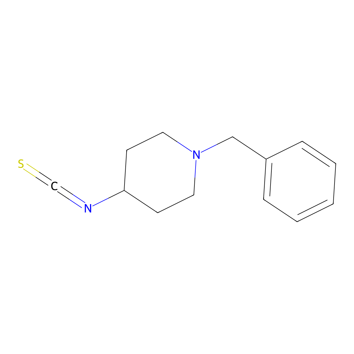 1-Benzyl-4-isothiocyanatopiperidine molecular structure, CAS 73733-72-9