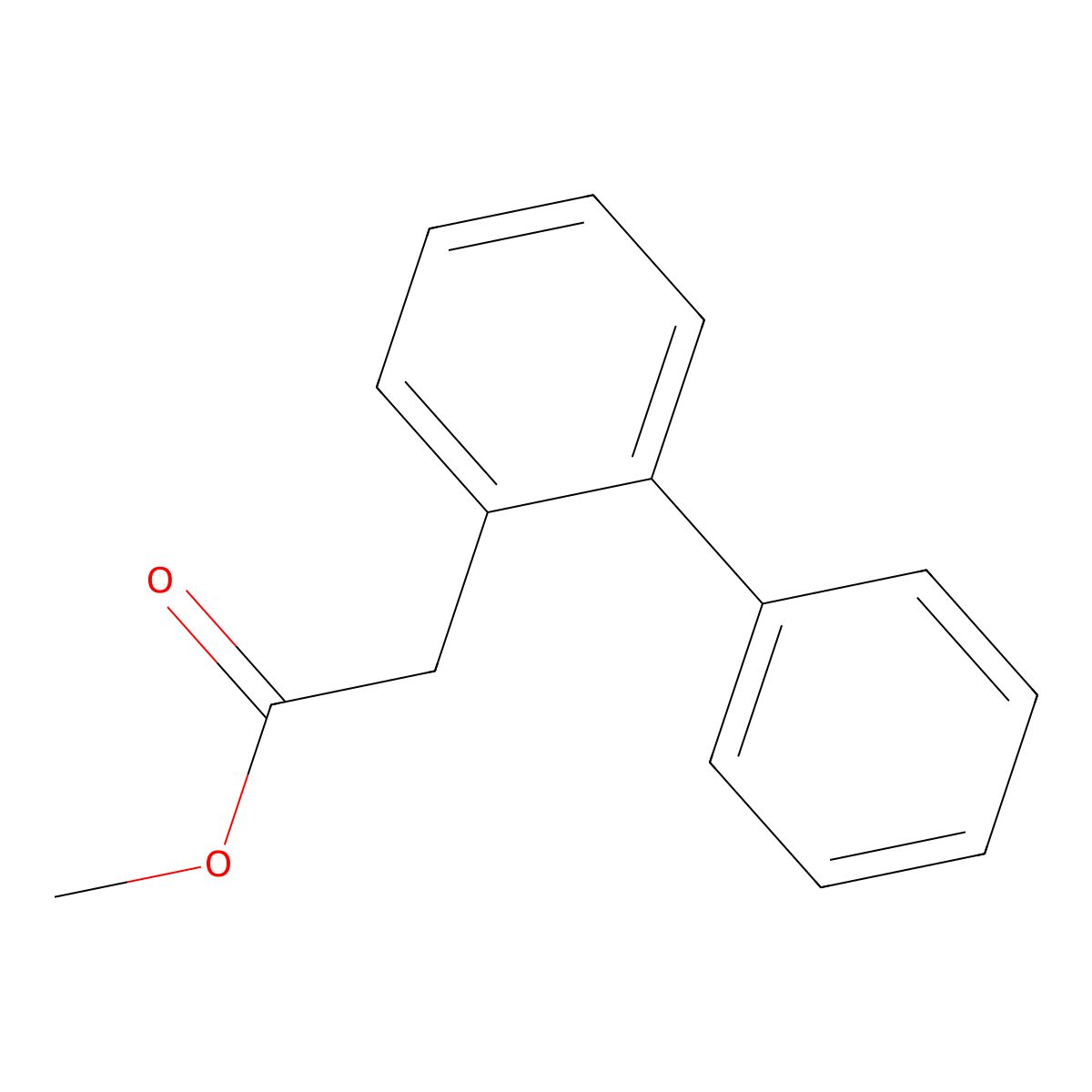 Methyl [1,1'-biphenyl]-2-acetate molecular structure, CAS 73739-93-2