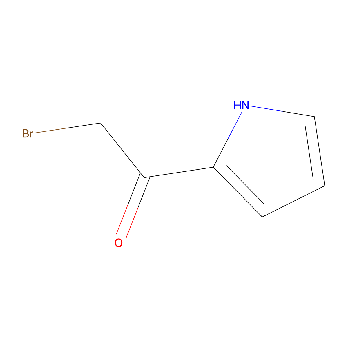 2-bromo-1-(1H-pyrrol-2-yl)ethanone molecular structure, CAS 73742-16-2