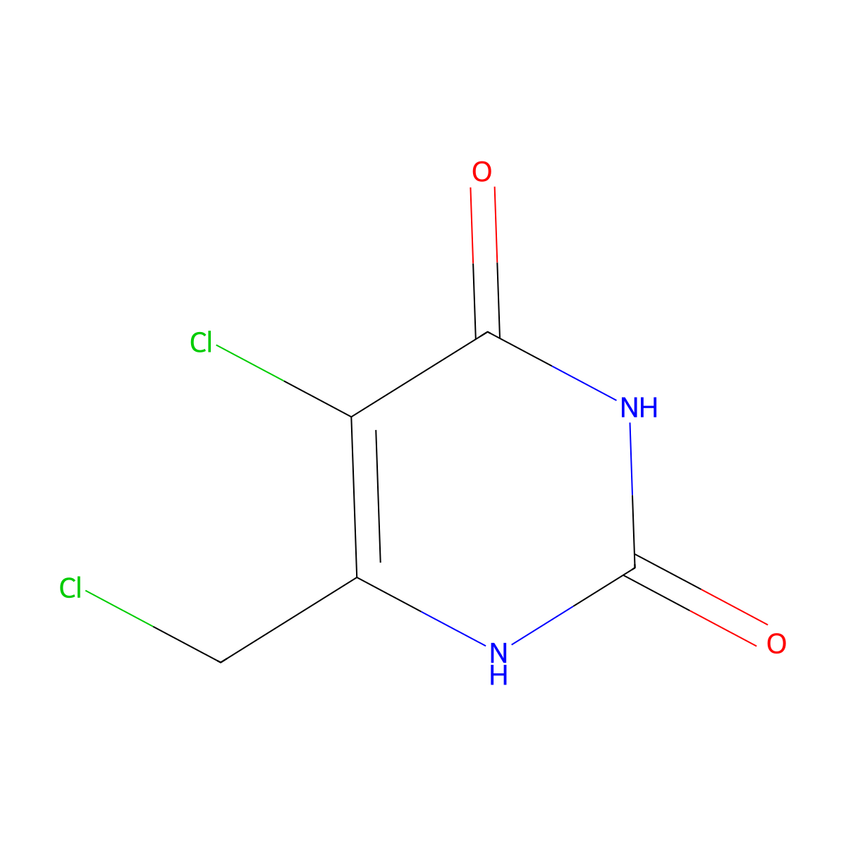 5-Chloro-6-(chloromethyl)-1,2,3,4-tetrahydropyrimidine-2,4-dione molecular structure, CAS 73742-45-7