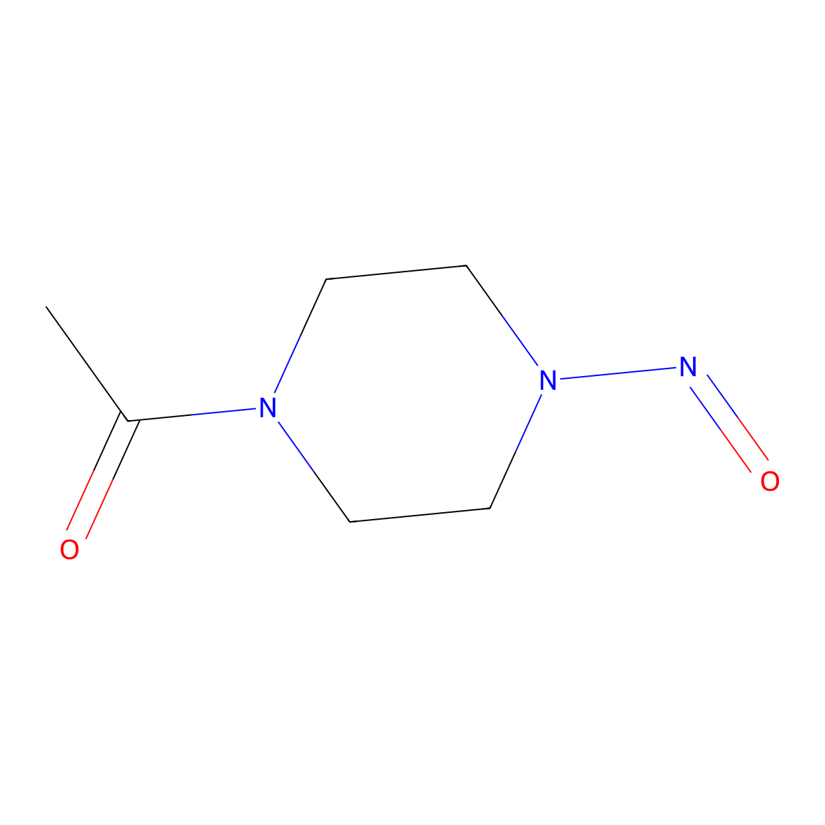 1-Acetyl-4-nitrosopiperazine molecular structure, CAS 73742-56-0