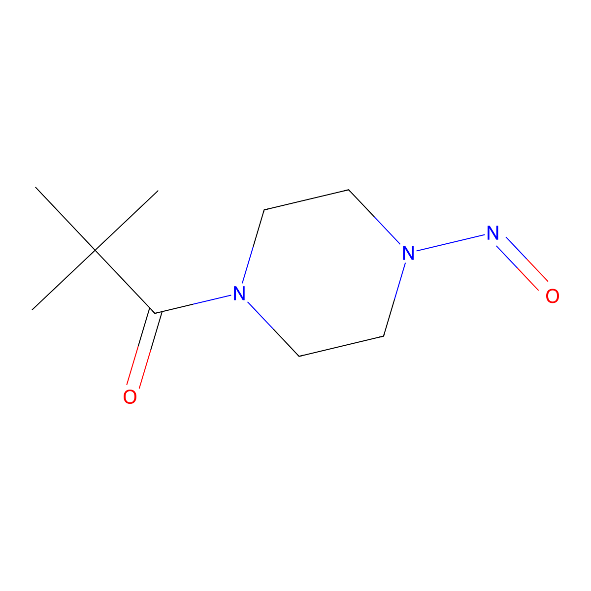 1-(2,2-Dimethylpropanoyl)-4-nitrosopiperazine molecular structure, CAS 73742-57-1