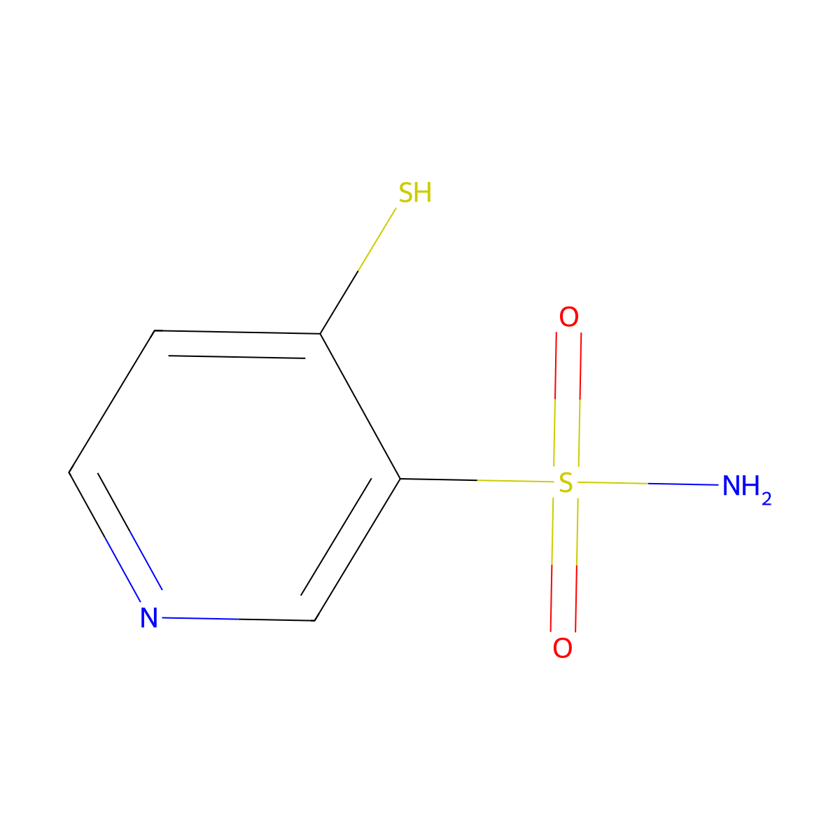4-Mercaptopyridine-3-sulfonamide molecular structure, CAS 73742-63-9