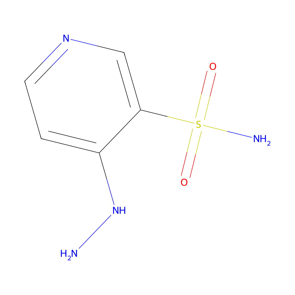 4-Hydrazinylpyridine-3-sulfonamide molecular structure, CAS 73742-76-4